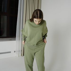Spodnie dresowe SAKURA OLIVE